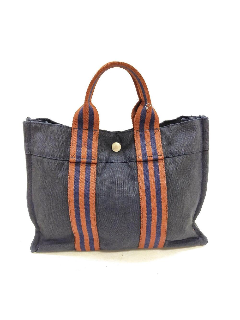 Hermes Hand Bag Black Canvas 5512323